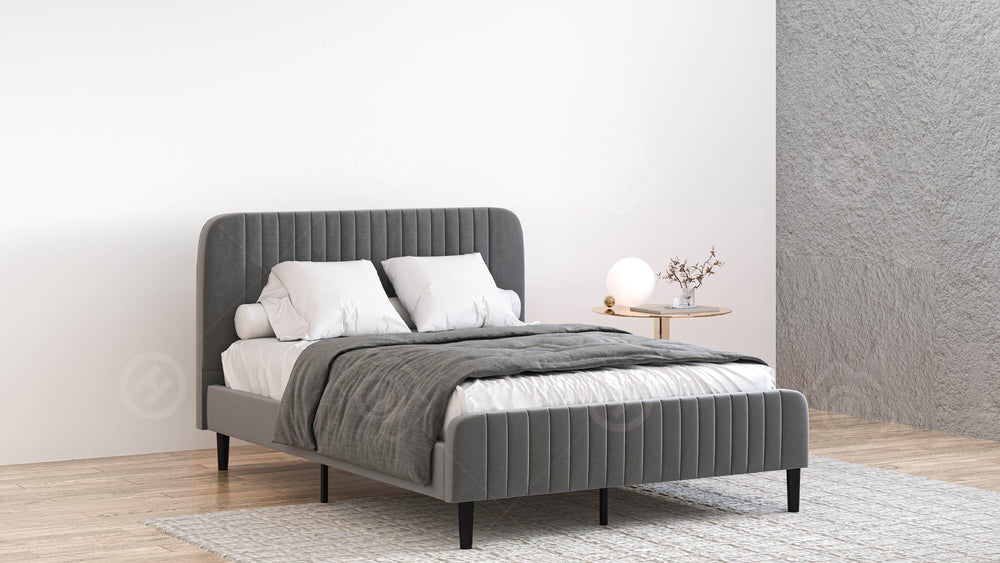 מיטה זוגית מרופדת דגם סאוונה + מזרן איכותי של מזרני קיסריה