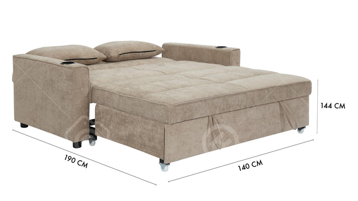 ספפה דגם מילאנו נפתחת למיטה זוגית - מבית מזרני קיסריה