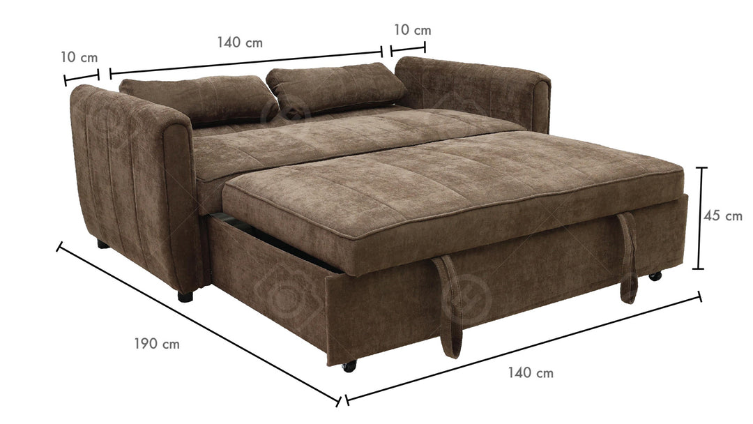 ספפה דגם רובי נפתחת למיטה זוגית - מבית מזרני קיסריה