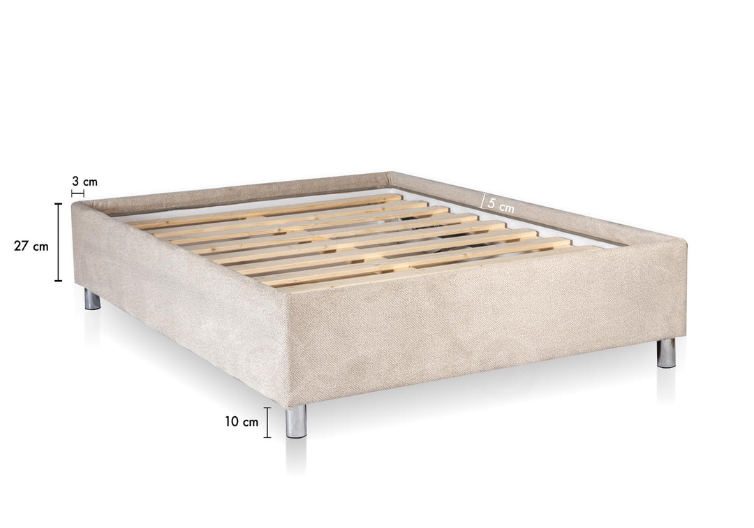 מיטה זוגית מרופדת עם ארגז מצעים + מזרן איכותי של מזרני קיסריה